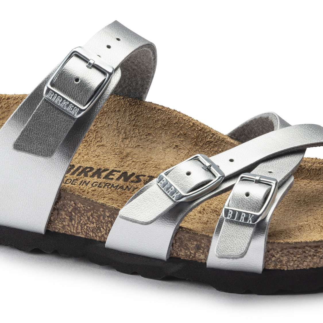 Birkenstock Franca Birko-Flor Multi Strap Sandals Silver | MeOEiwvaE8C