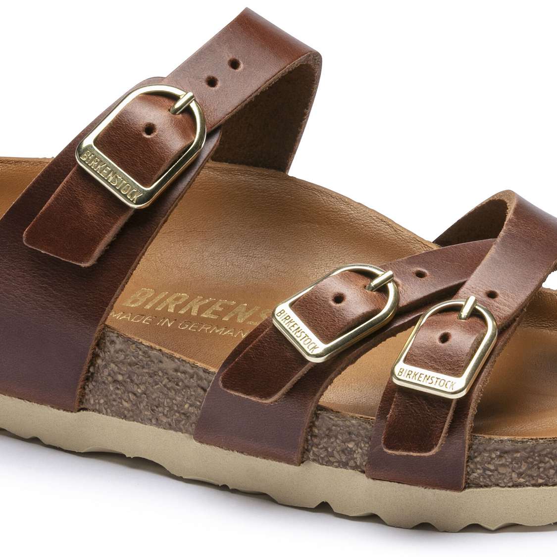 Birkenstock Franca Oiled Leather Multi Strap Sandals Brown | HQlQyuBgQb9