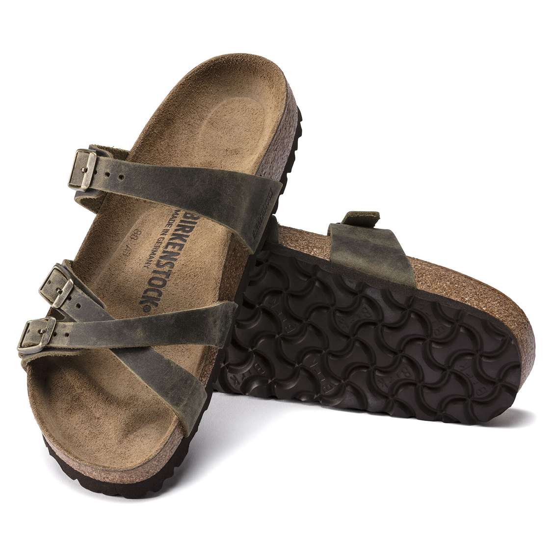 Birkenstock Franca Oiled Leather Multi Strap Sandals Yellow | wEevoT5DRFw