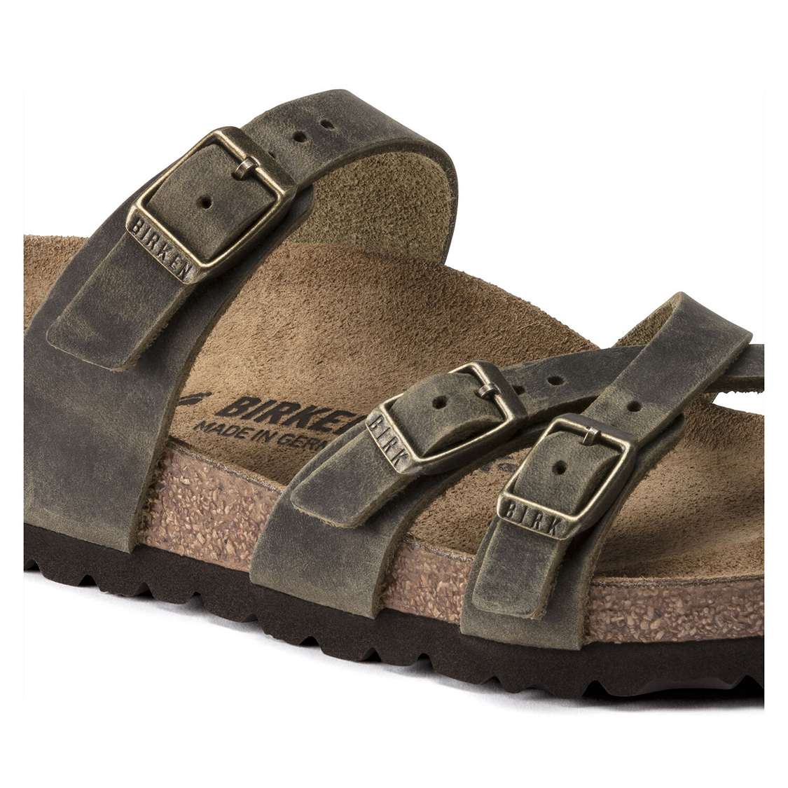 Birkenstock Franca Oiled Leather Multi Strap Sandals Yellow | wEevoT5DRFw