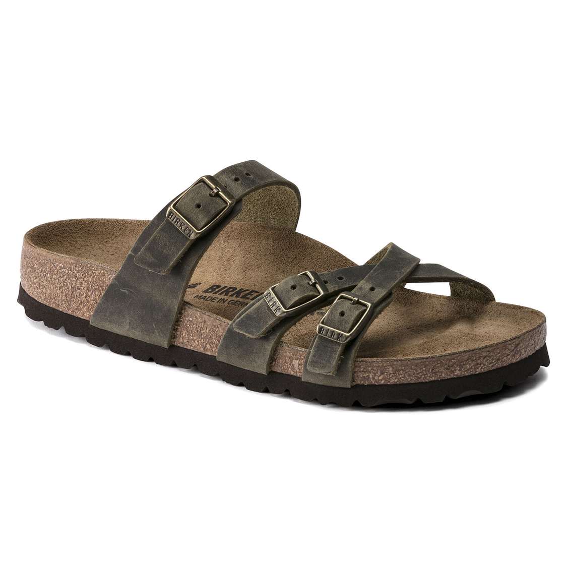 Birkenstock Franca Oiled Leather Multi Strap Sandals Yellow | wEevoT5DRFw