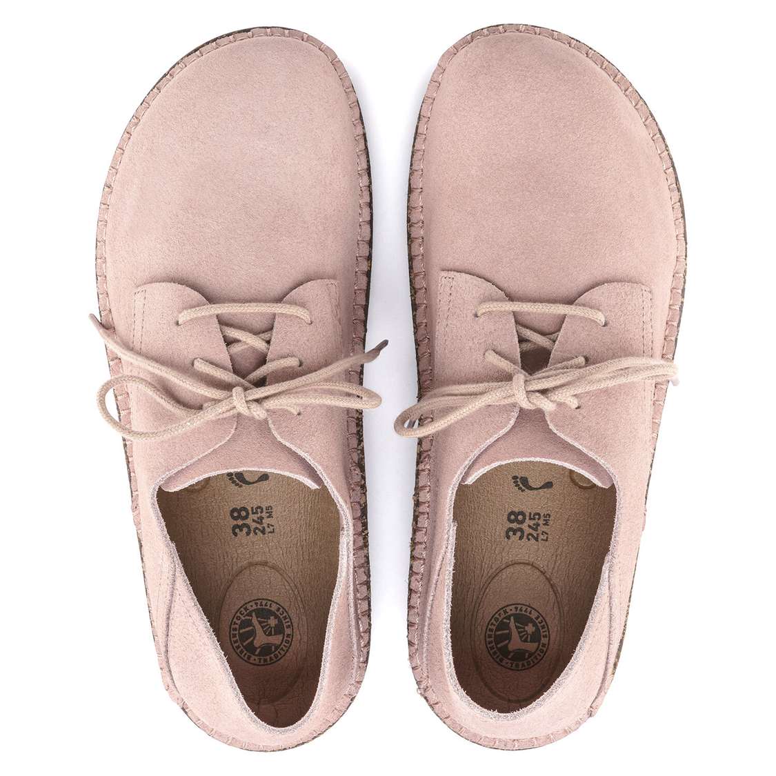 Birkenstock Gary Suede Leather Lace Up Shoes Pink | Lj9wrbcNQf5