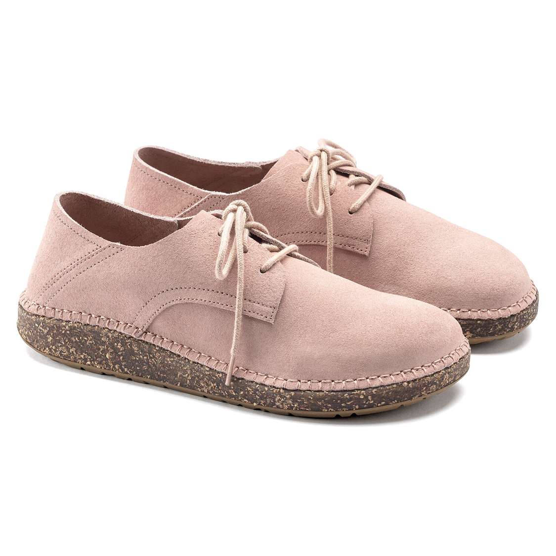 Birkenstock Gary Suede Leather Lace Up Shoes Pink | Lj9wrbcNQf5