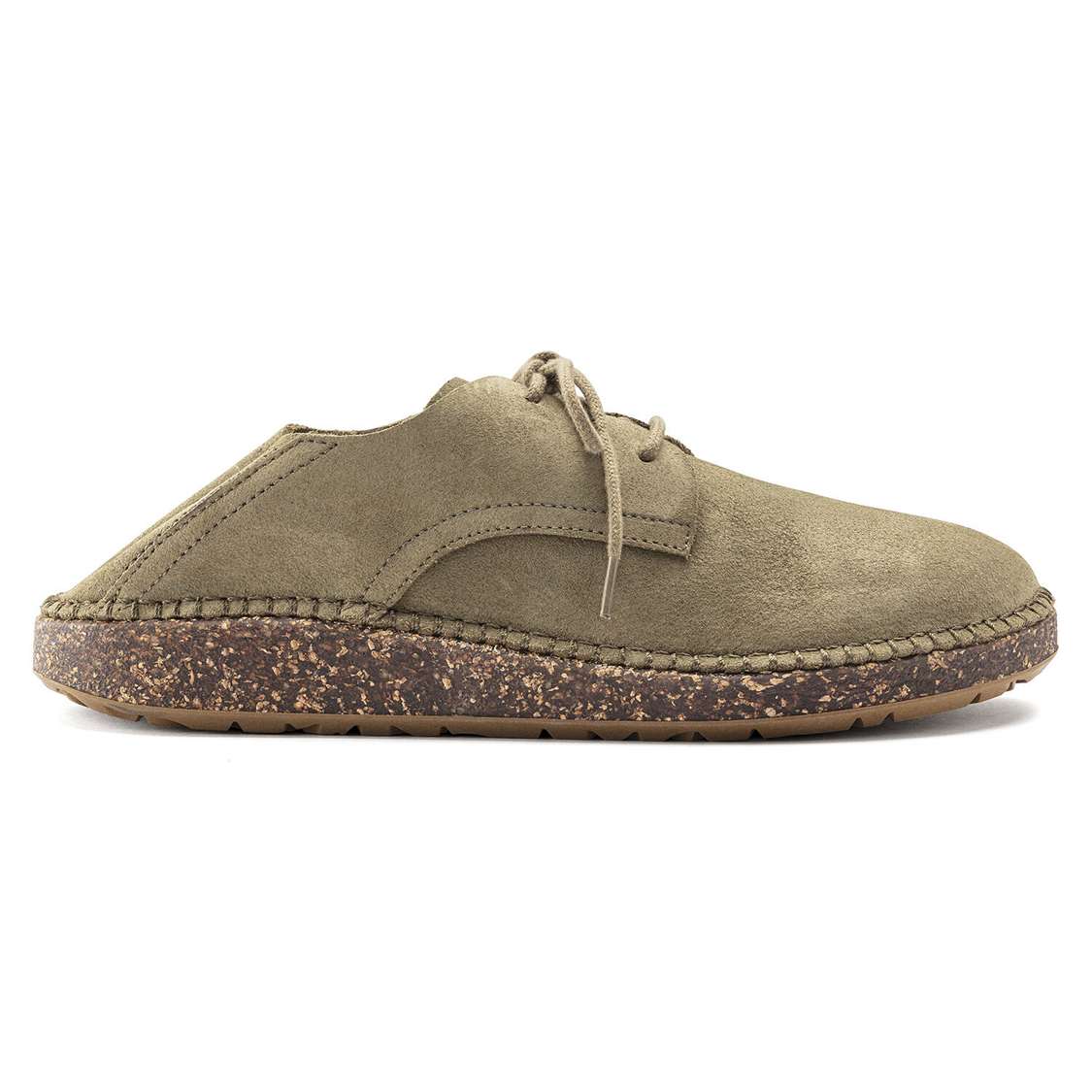 Birkenstock Gary Suede Leather Lace Up Shoes Khaki | VgvLFkEAxSI