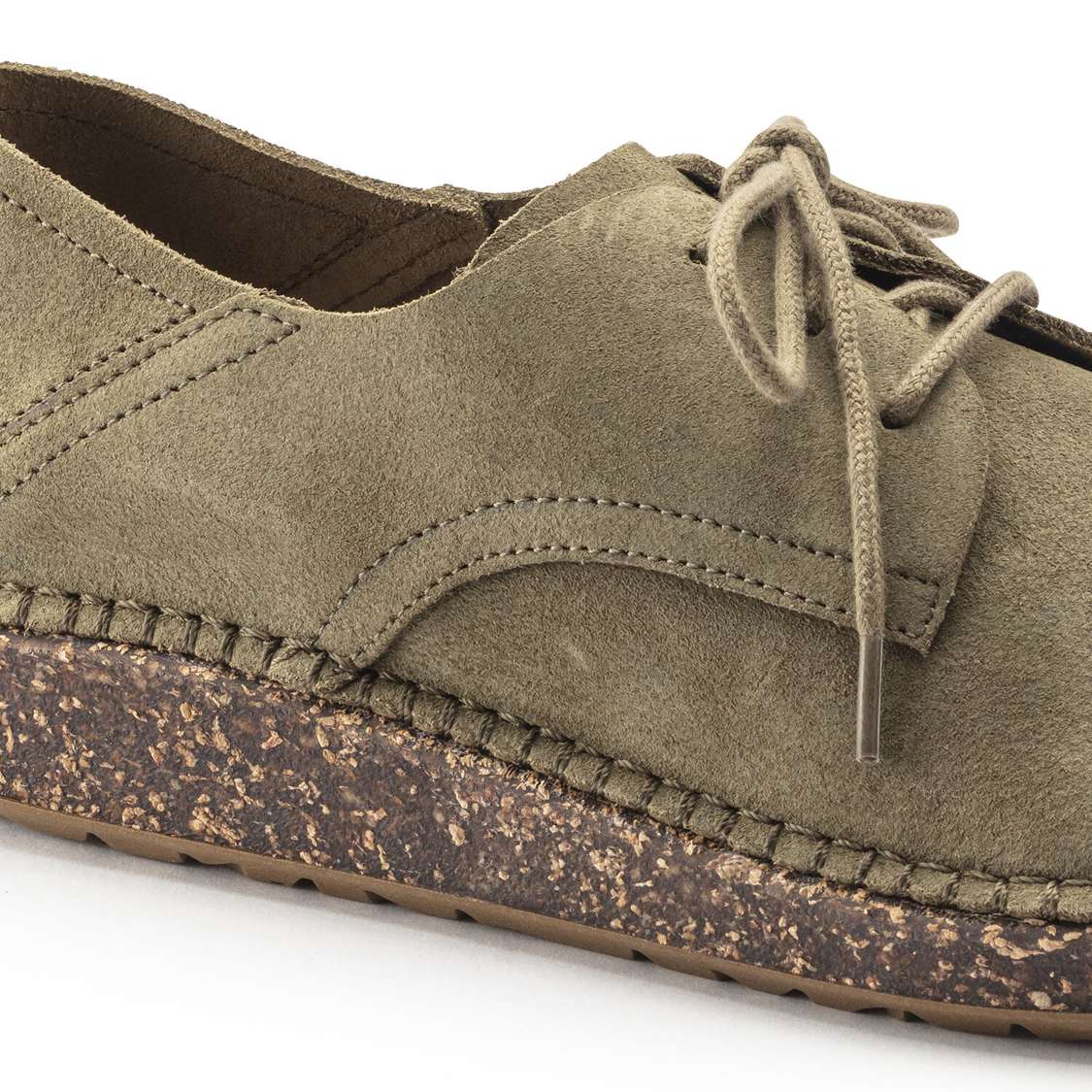 Birkenstock Gary Suede Leather Lace Up Shoes Khaki | VgvLFkEAxSI