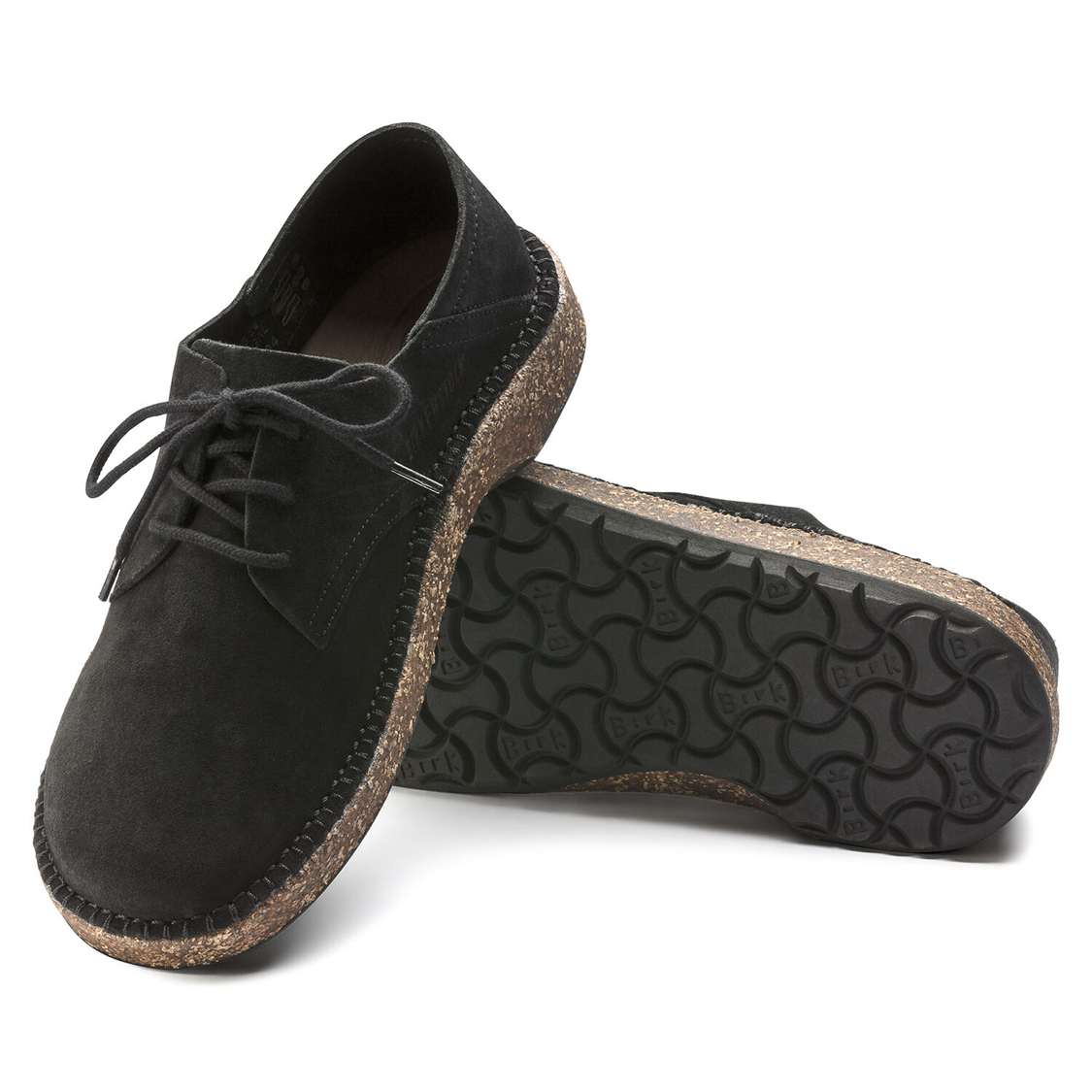 Birkenstock Gary Suede Leather Lace Up Shoes Black | dgaT9GBbBkf