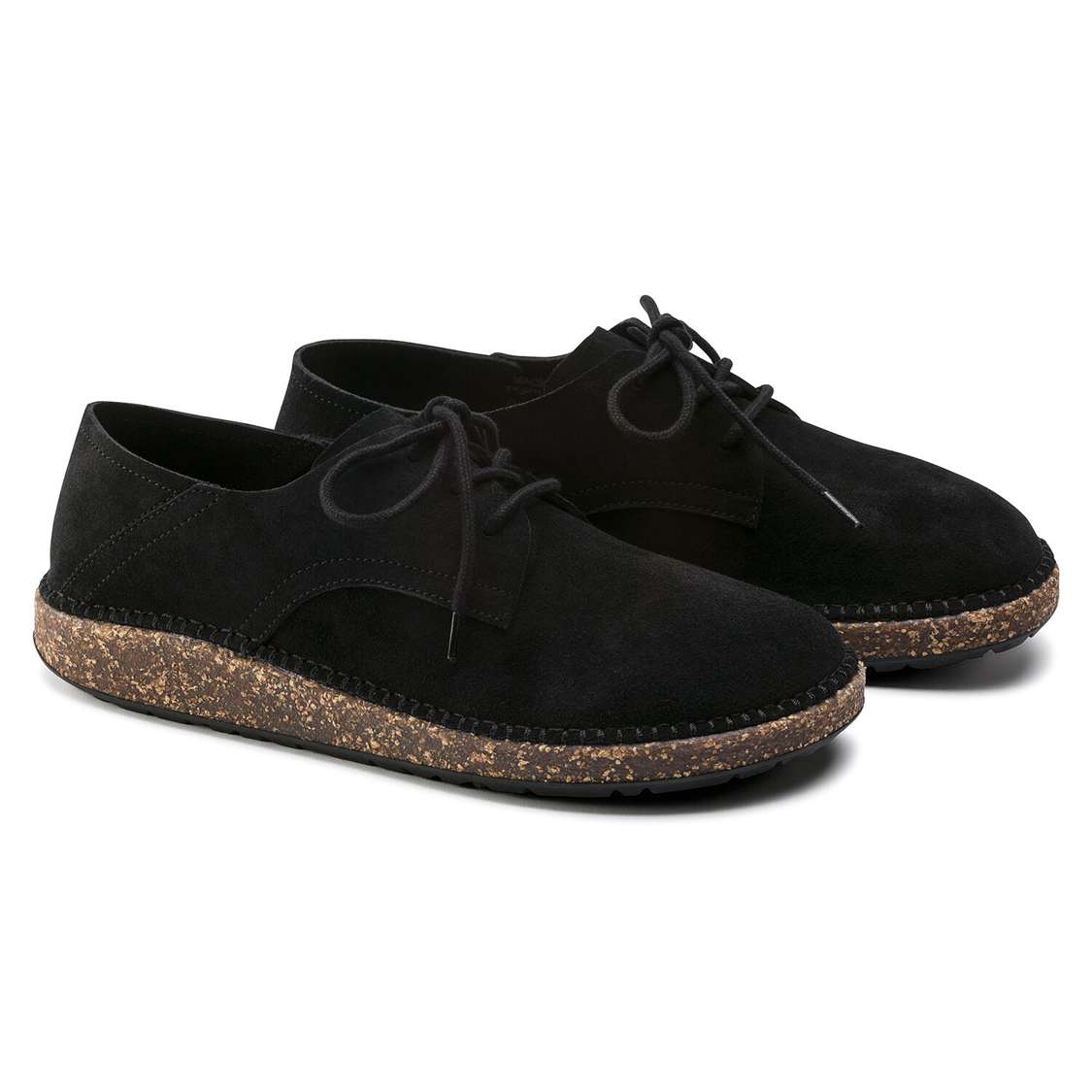 Birkenstock Gary Suede Leather Lace Up Shoes Black | dgaT9GBbBkf