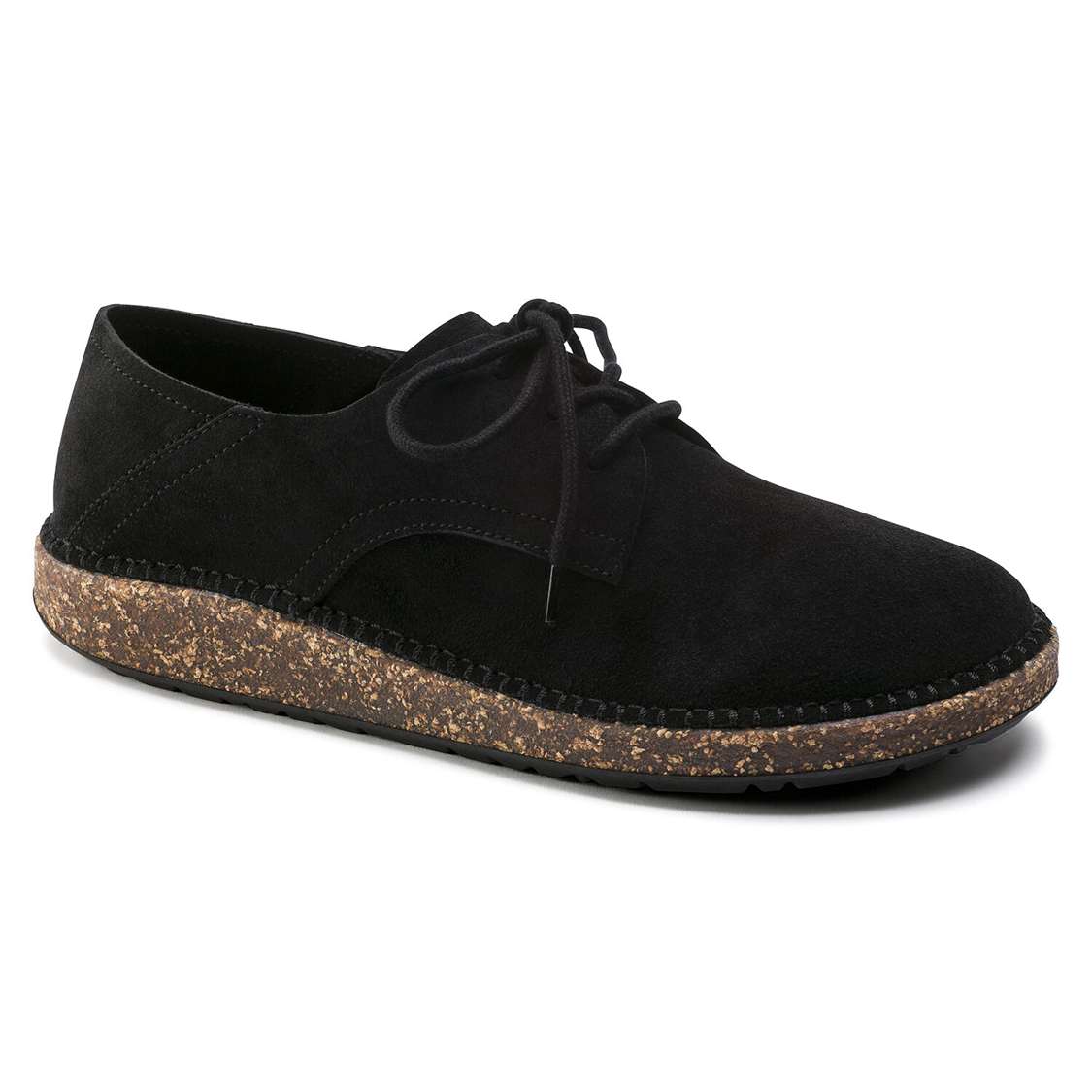 Birkenstock Gary Suede Leather Lace Up Shoes Black | dgaT9GBbBkf