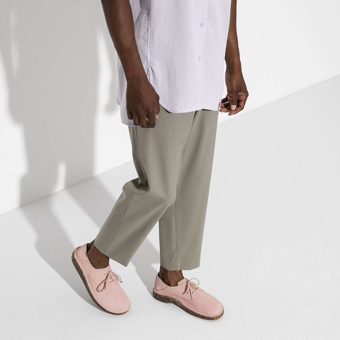 Birkenstock Gary Suede Leather Low Shoes Pink | BCIaE7ExoFo