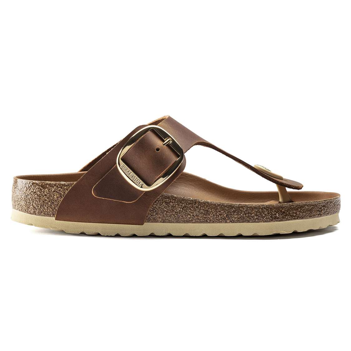 Birkenstock Gizeh Big Buckle Leather One Strap Sandals Brown | oKhOCrPItz2