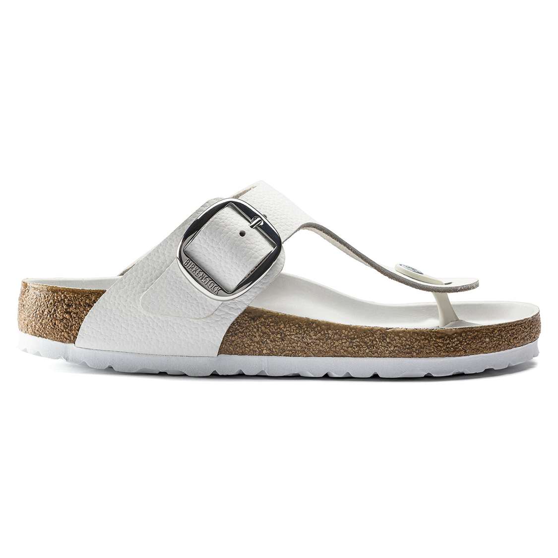 Birkenstock Gizeh Big Buckle Leather One Strap Sandals White | qmZCYafYkpJ