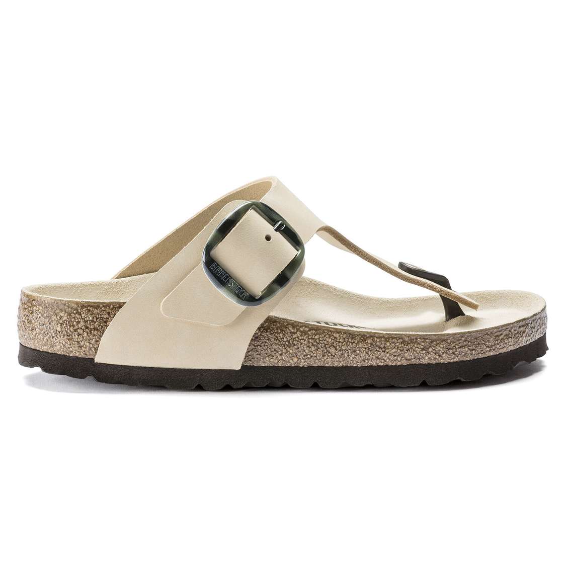 Birkenstock Gizeh Big Buckle Nubuck Leather Thong Yellow | 4q35ChUnFqV