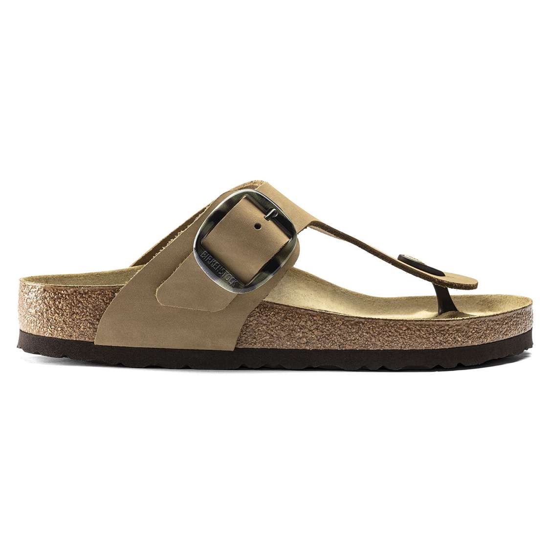 Birkenstock Gizeh Big Buckle Nubuck Leather One Strap Sandals Green | AFDc2vke8u4