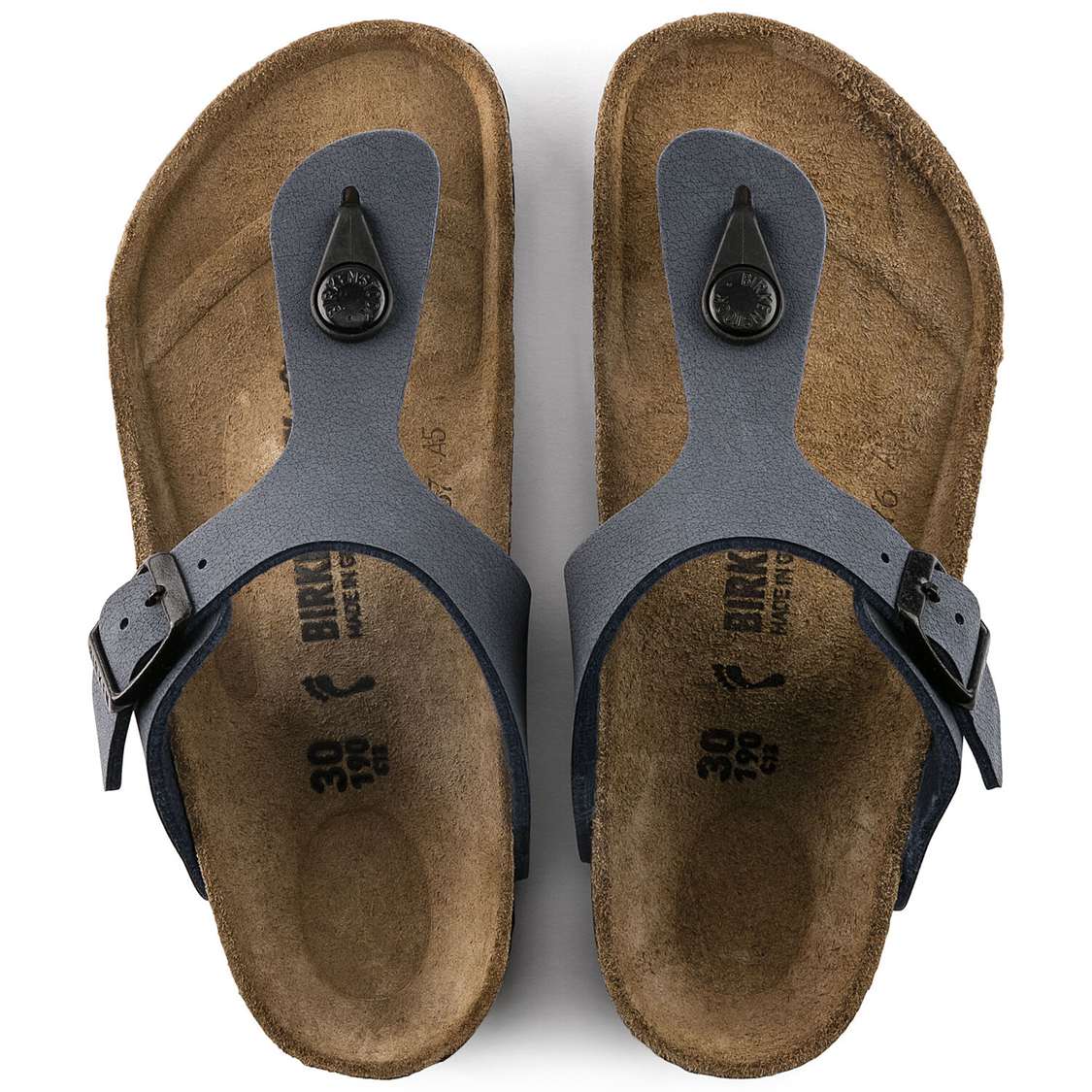 Birkenstock Gizeh Birkibuc Boys Sandals Navy | FuQA77IjbSl