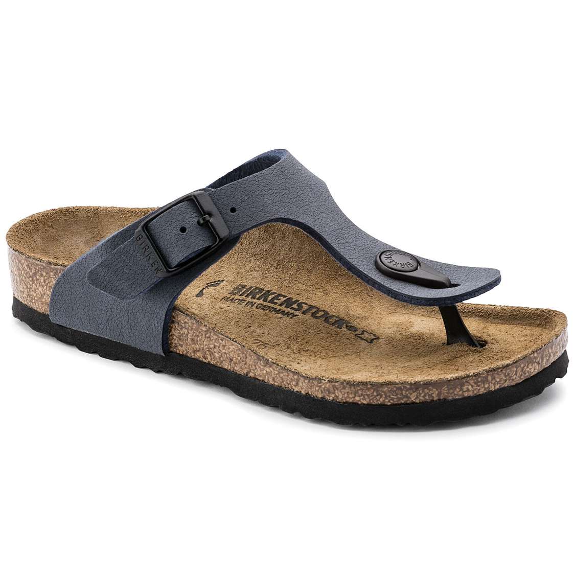 Birkenstock Gizeh Birkibuc Boys Sandals Navy | FuQA77IjbSl