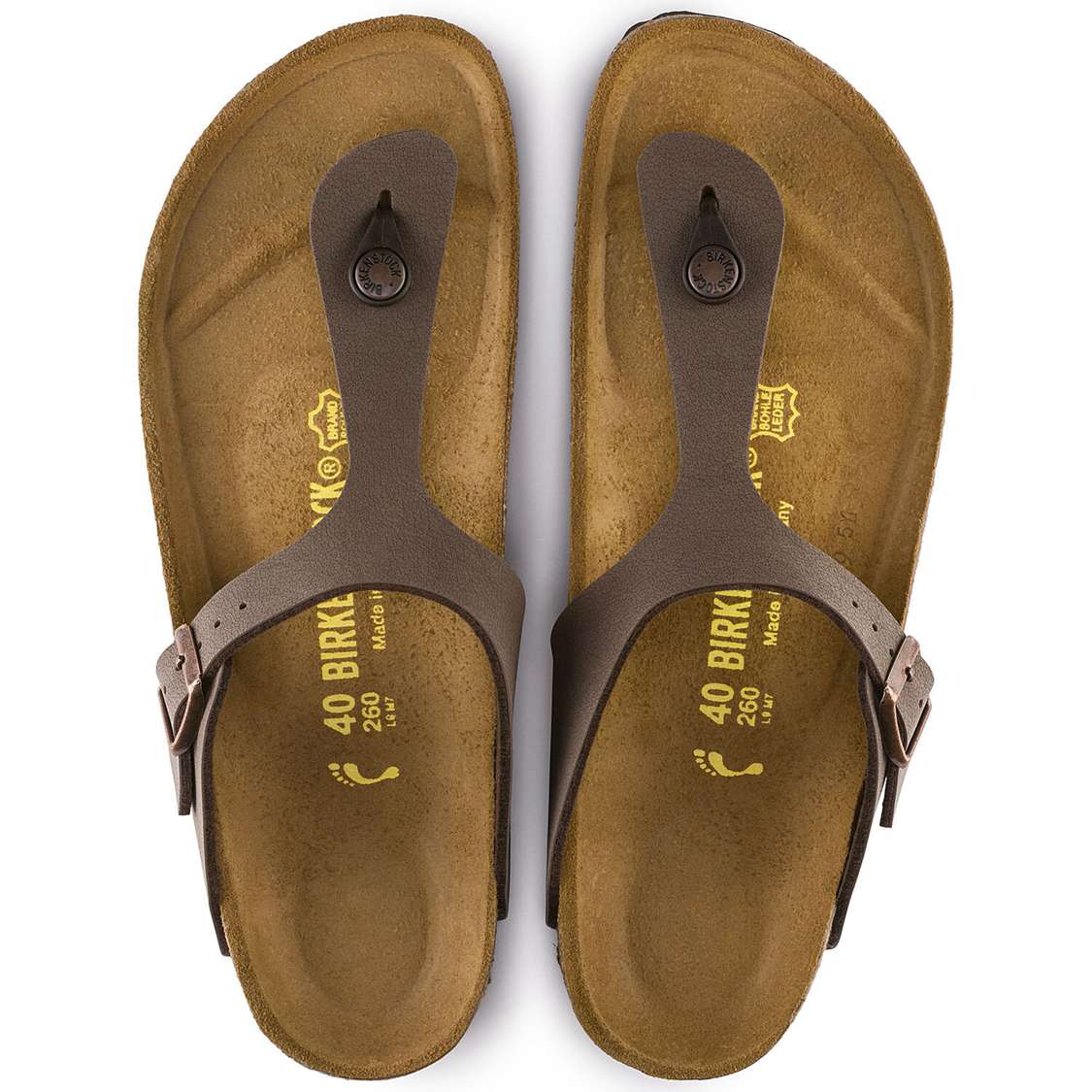 Birkenstock Gizeh Birkibuc One Strap Sandals Yellow | FxIcXNYcieE