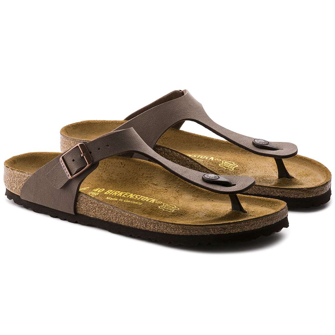 Birkenstock Gizeh Birkibuc One Strap Sandals Yellow | FxIcXNYcieE