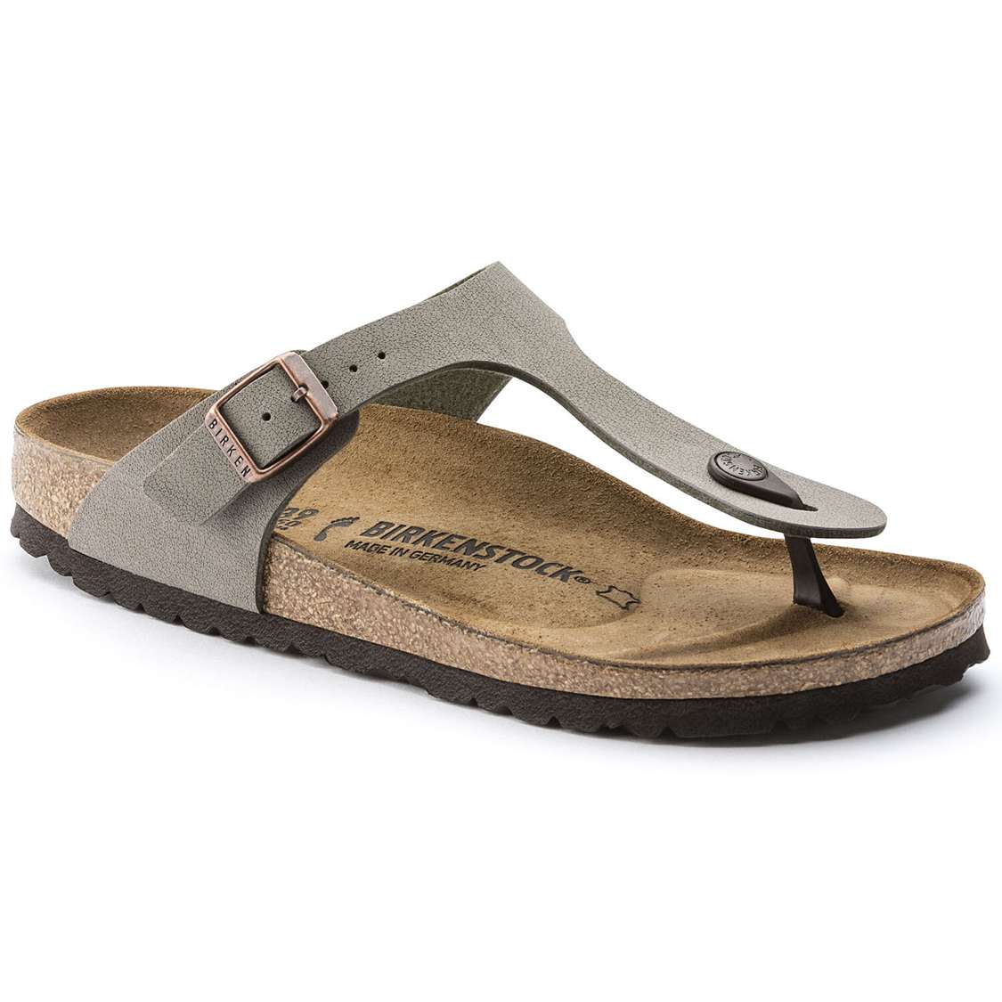 Birkenstock Gizeh Birkibuc One Strap Sandals Grey | eAlKkMiZa2Y