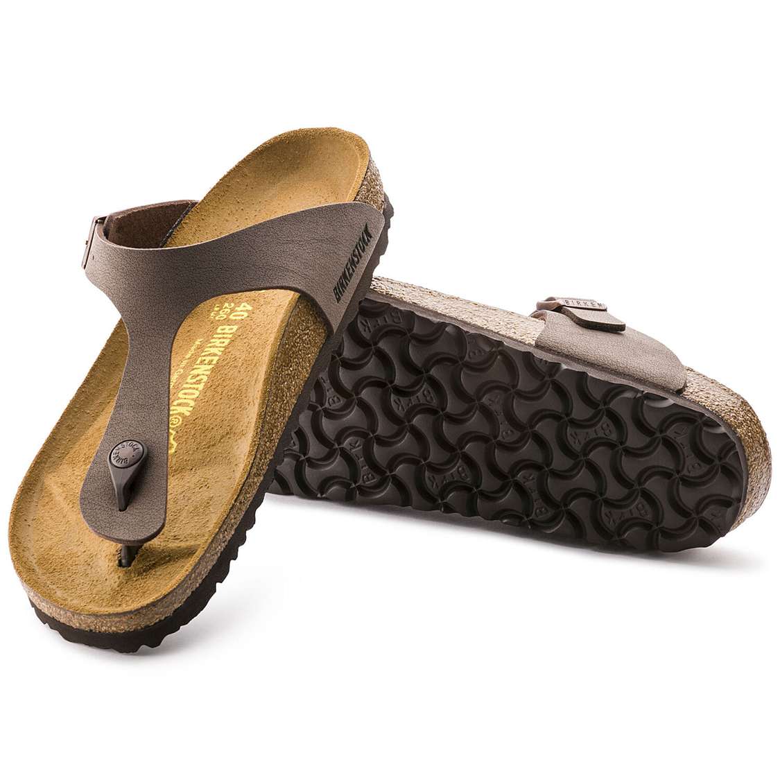 Birkenstock Gizeh Birkibuc One Strap Sandals Yellow | eZ552kL9Gna