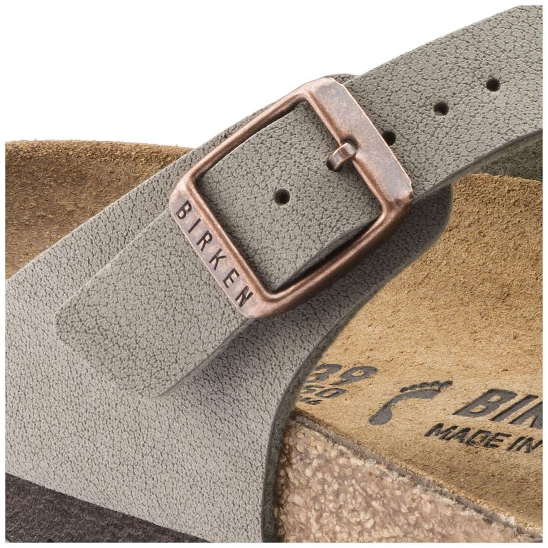 Birkenstock Gizeh Birkibuc One Strap Sandals Grey | lPZPYWFOPmg