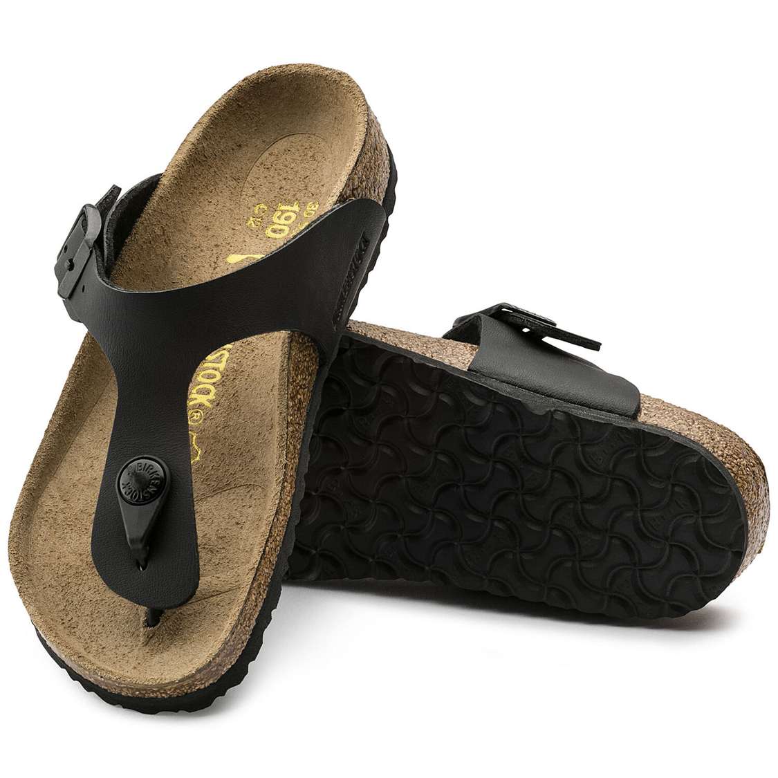 Birkenstock Gizeh Birko-Flor Boys Sandals Black | wkBpmiy2RmQ