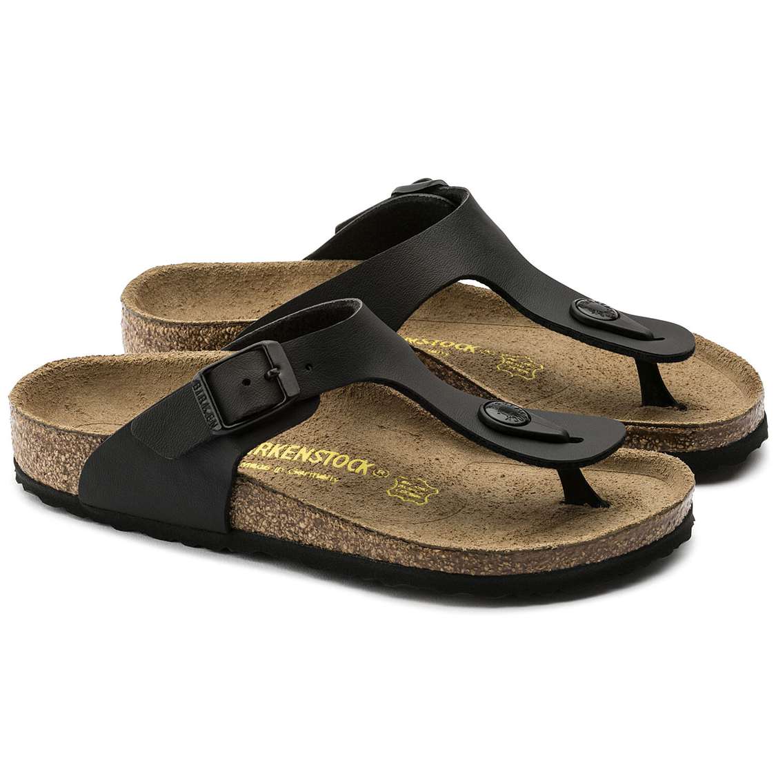 Birkenstock Gizeh Birko-Flor Boys Sandals Black | wkBpmiy2RmQ