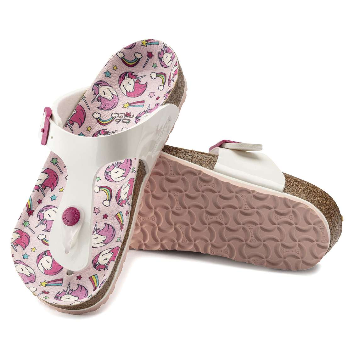 Birkenstock Gizeh Birko-Flor Girls Sandals White | y1G3vXxUYa5