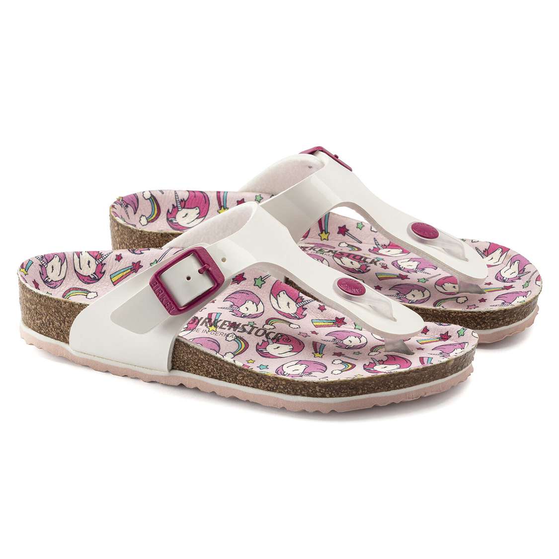 Birkenstock Gizeh Birko-Flor Girls Sandals White | y1G3vXxUYa5