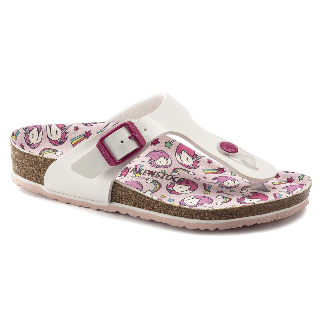 Birkenstock Gizeh Birko-Flor Girls Sandals White | y1G3vXxUYa5