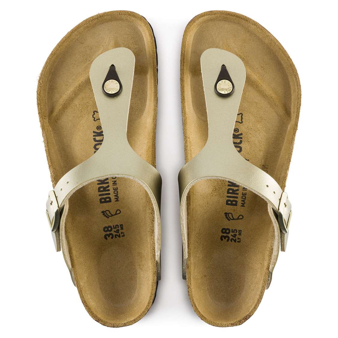 Birkenstock Gizeh Birko-Flor One Strap Sandals Gold | 4XljRlzp6MU