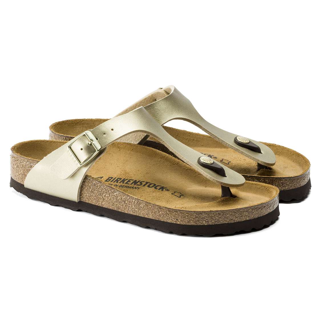 Birkenstock Gizeh Birko-Flor One Strap Sandals Gold | 4XljRlzp6MU