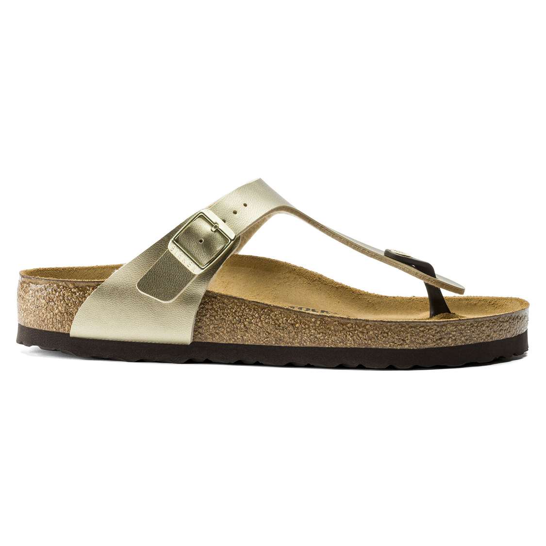 Birkenstock Gizeh Birko-Flor One Strap Sandals Gold | 4XljRlzp6MU