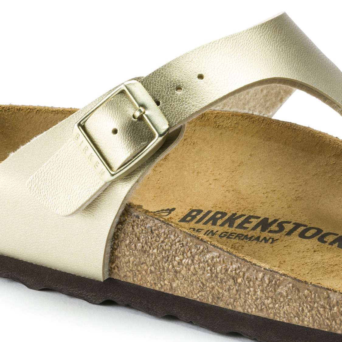 Birkenstock Gizeh Birko-Flor One Strap Sandals Gold | 4XljRlzp6MU