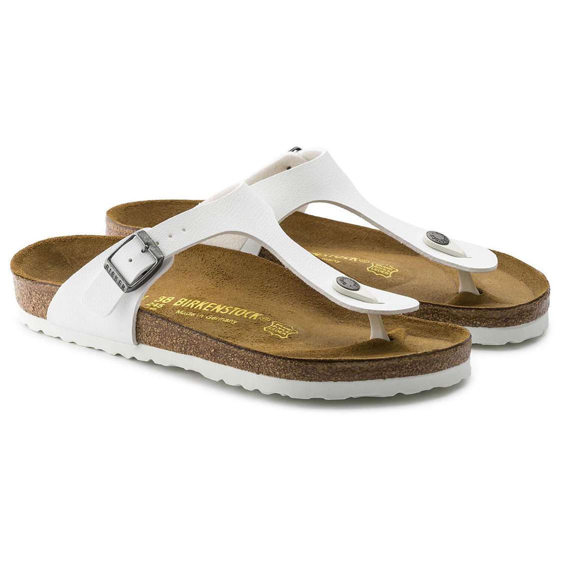 Birkenstock Gizeh Birko-Flor One Strap Sandals White | HMSZCGU6qx6