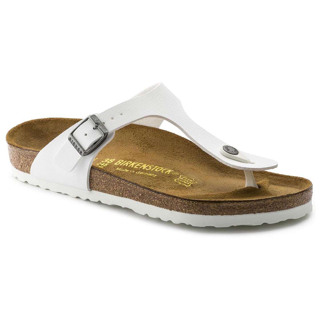 Birkenstock Gizeh Birko-Flor One Strap Sandals White | HMSZCGU6qx6