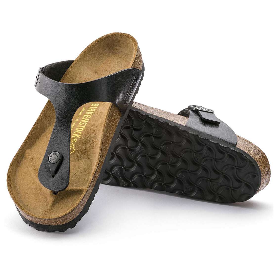 Birkenstock Gizeh Birko-Flor One Strap Sandals Black | Rg8TsVEy6dy