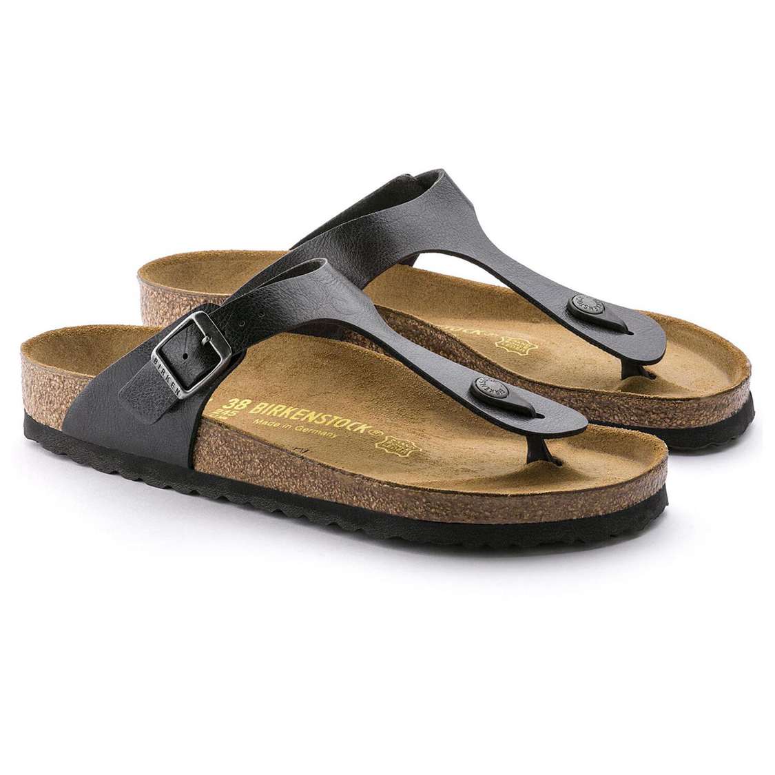 Birkenstock Gizeh Birko-Flor One Strap Sandals Black | Rg8TsVEy6dy