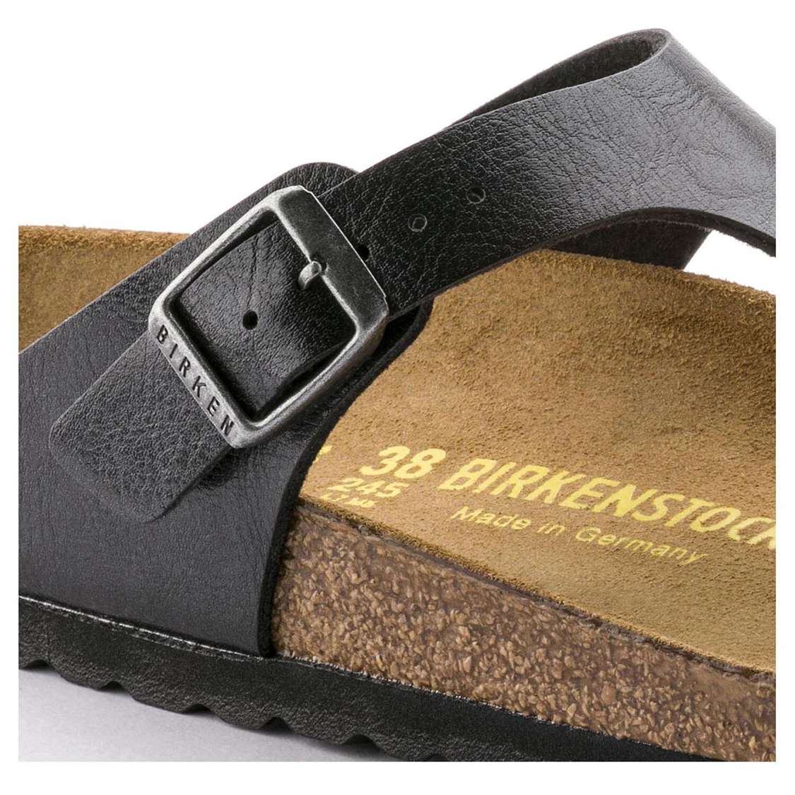 Birkenstock Gizeh Birko-Flor One Strap Sandals Black | Rg8TsVEy6dy