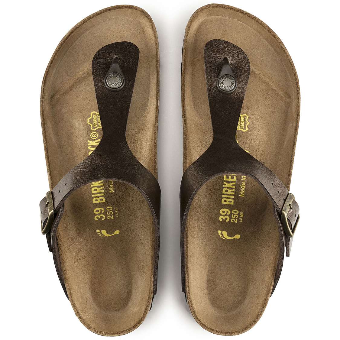 Birkenstock Gizeh Birko-Flor One Strap Sandals Yellow | UToAwPt5KII