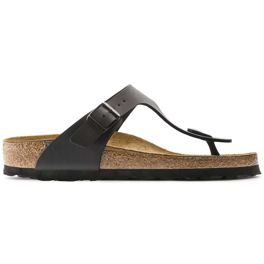 Birkenstock Gizeh Birko-Flor One Strap Sandals Black | VOoDRimHzNQ