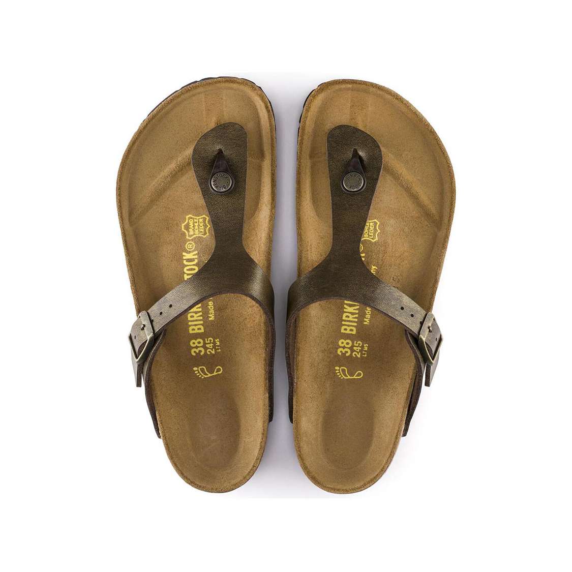 Birkenstock Gizeh Birko-Flor One Strap Sandals Gold Brown | VYbk1yKvXLZ