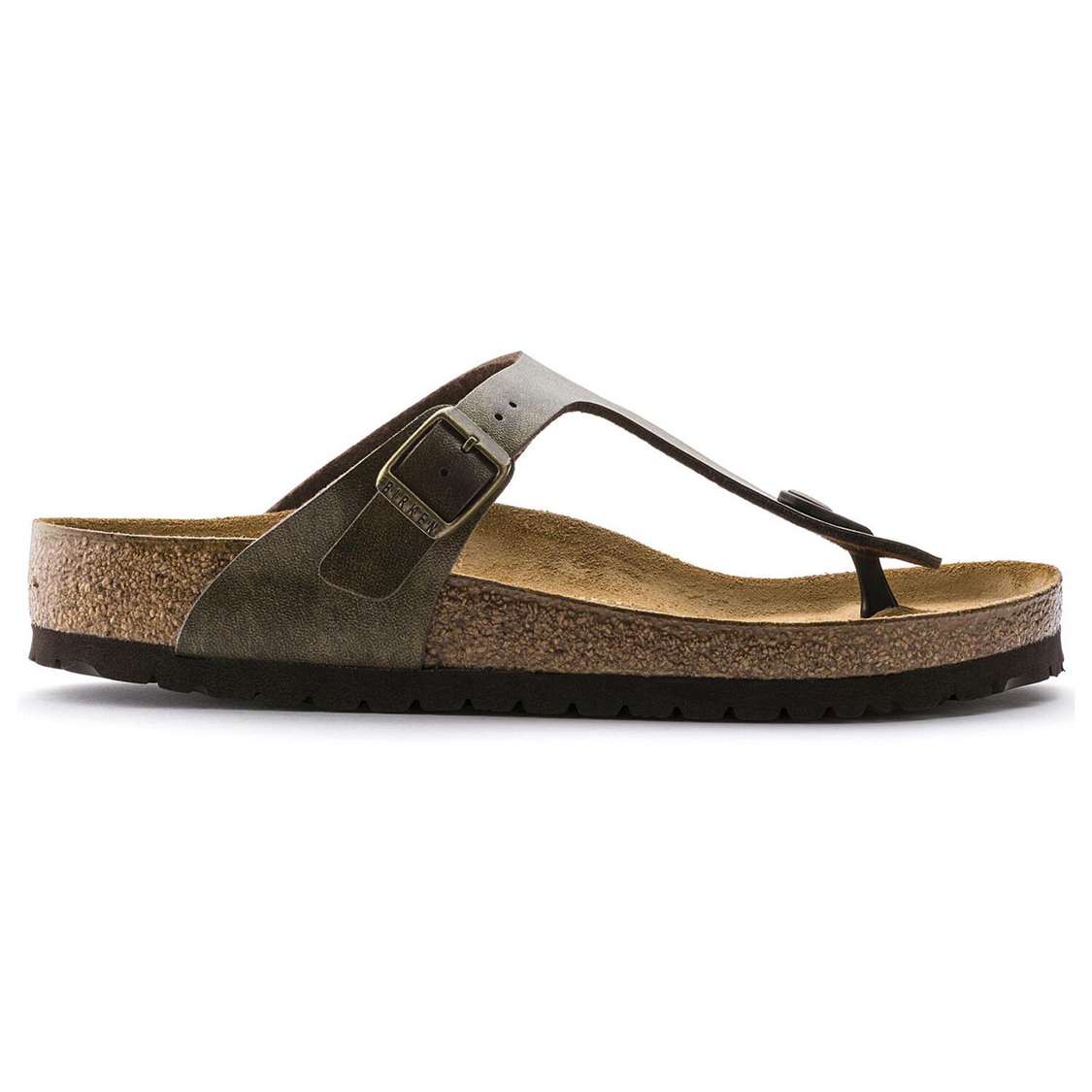 Birkenstock Gizeh Birko-Flor One Strap Sandals Gold Brown | VYbk1yKvXLZ