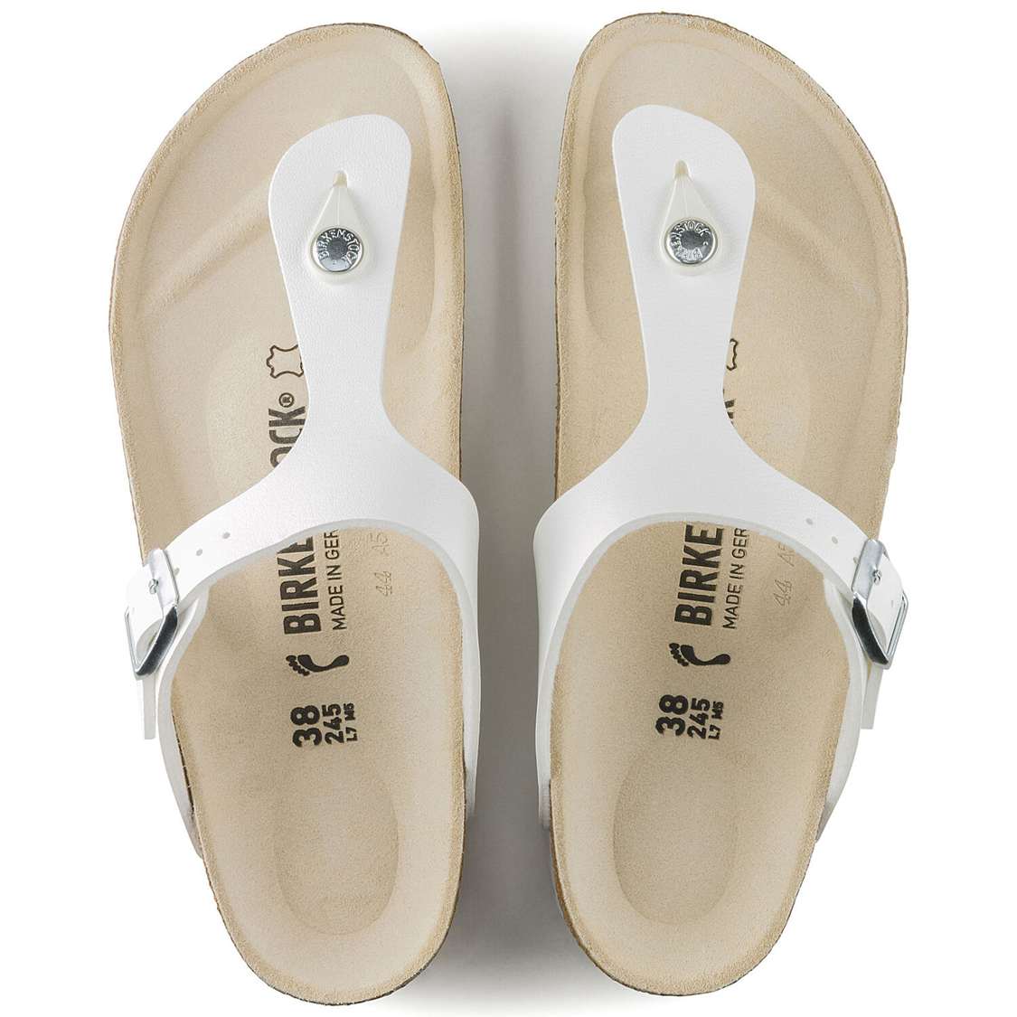 Birkenstock Gizeh Birko-Flor One Strap Sandals White | XNALUpTtXD6