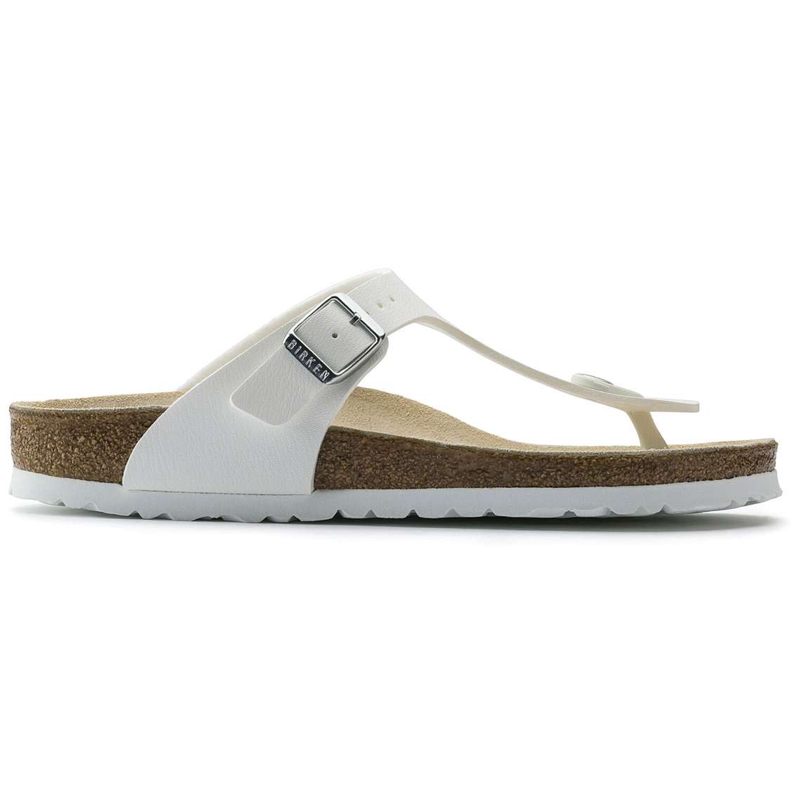 Birkenstock Gizeh Birko-Flor One Strap Sandals White | XNALUpTtXD6