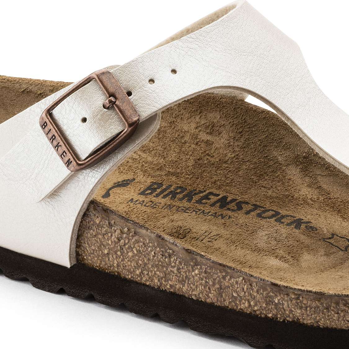 Birkenstock Gizeh Birko-Flor One Strap Sandals White | cfMtYh8fGAl