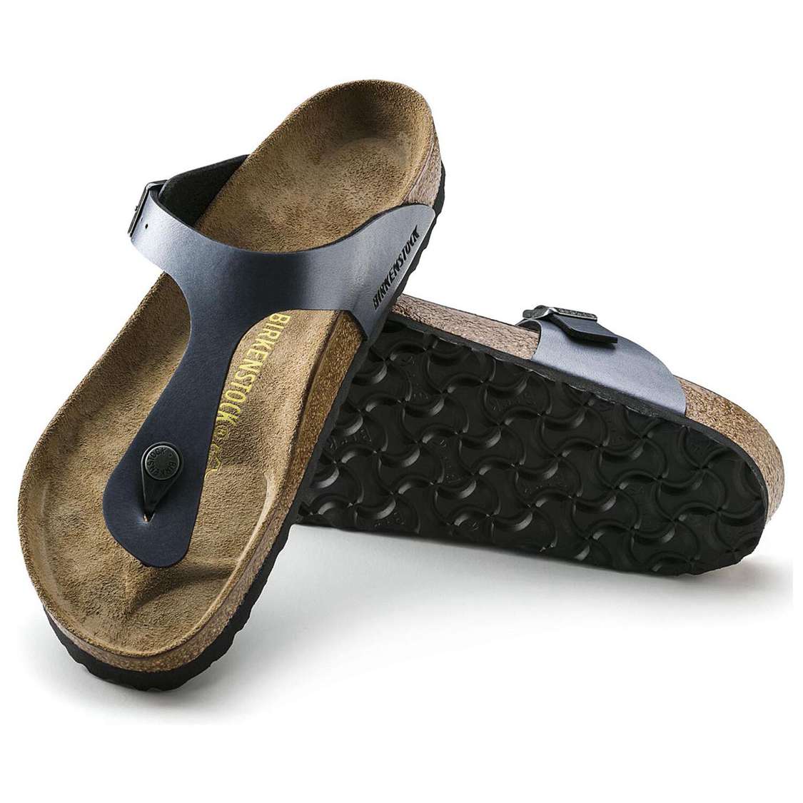 Birkenstock Gizeh Birko-Flor One Strap Sandals Black | jTslED7D2Y5