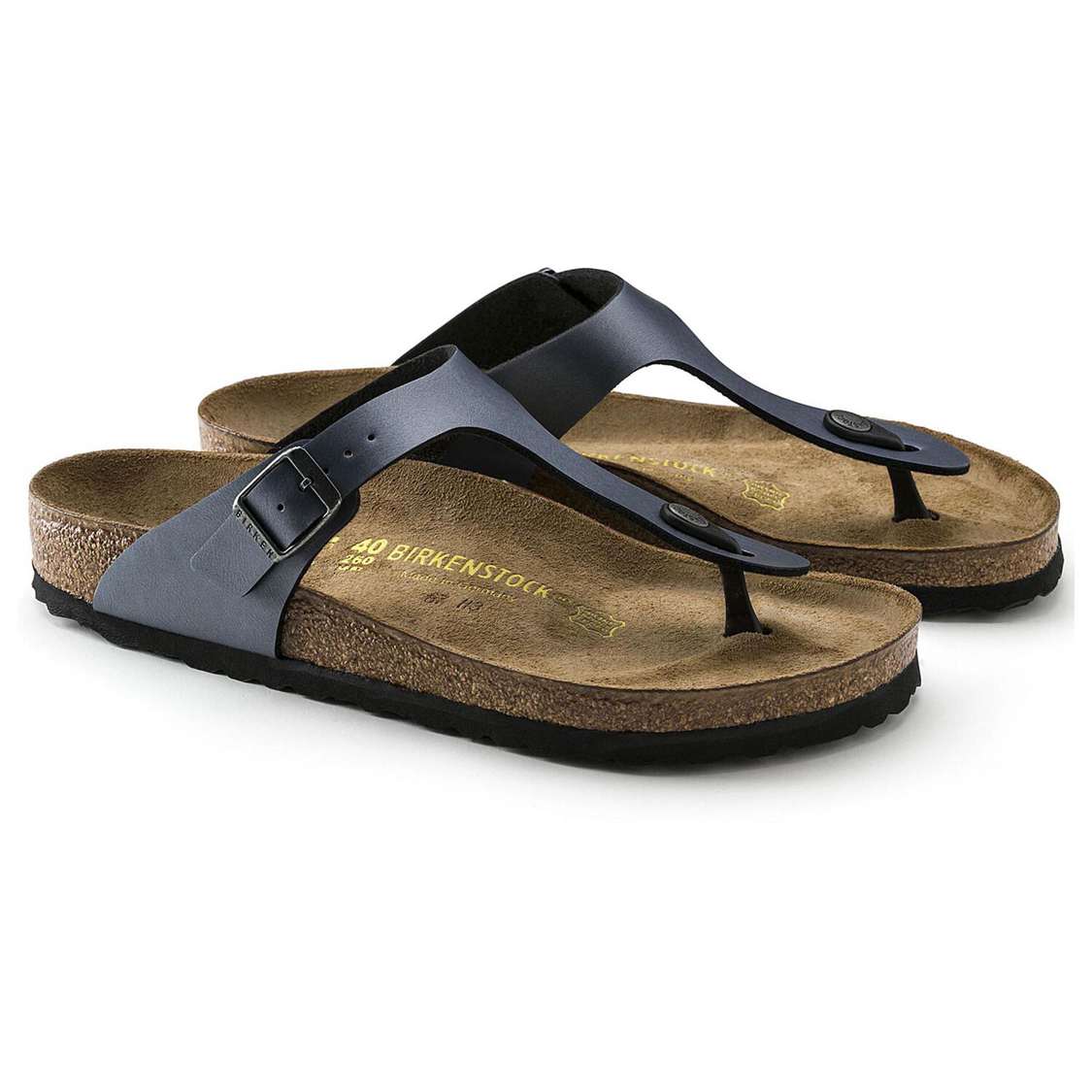 Birkenstock Gizeh Birko-Flor One Strap Sandals Black | jTslED7D2Y5