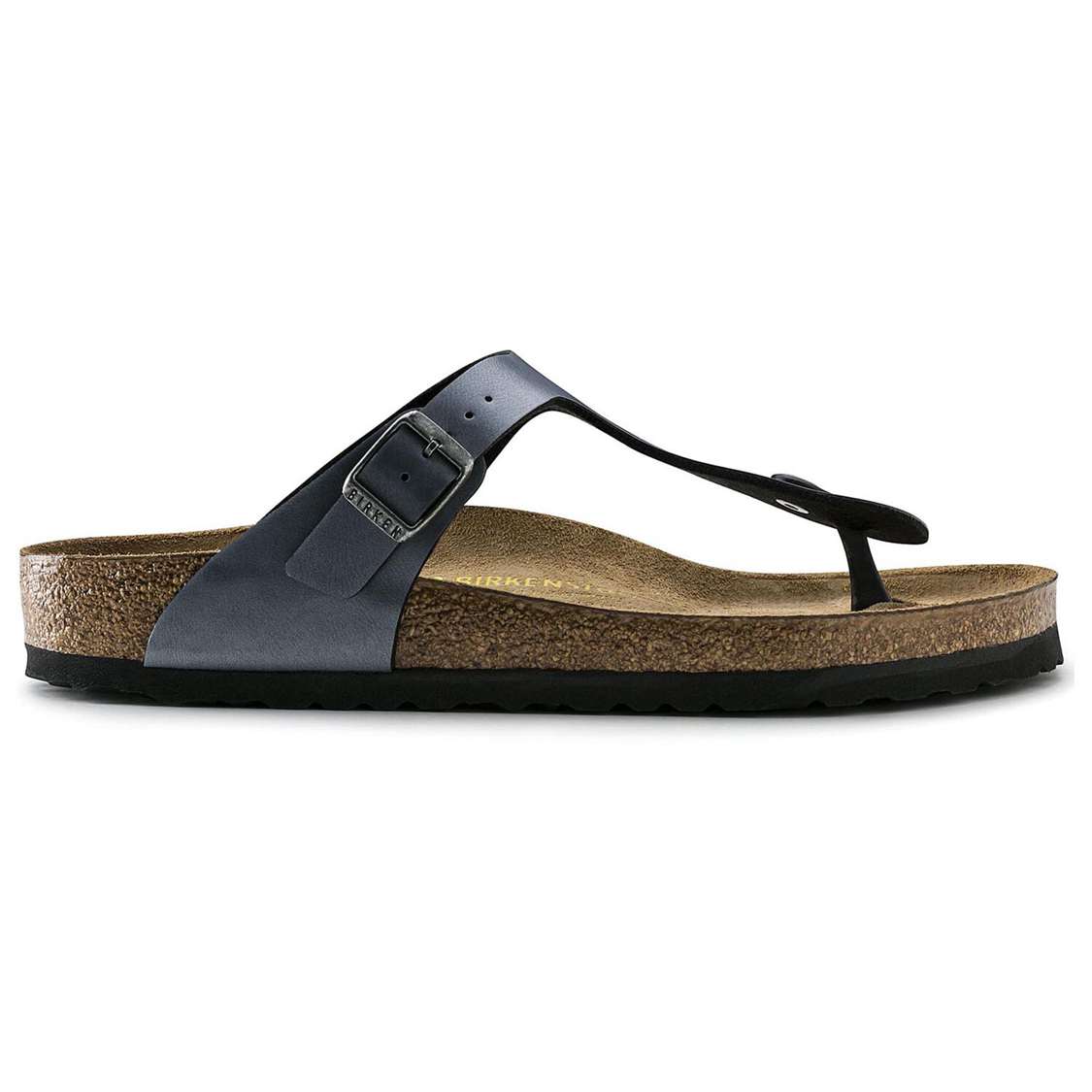 Birkenstock Gizeh Birko-Flor One Strap Sandals Black | jTslED7D2Y5