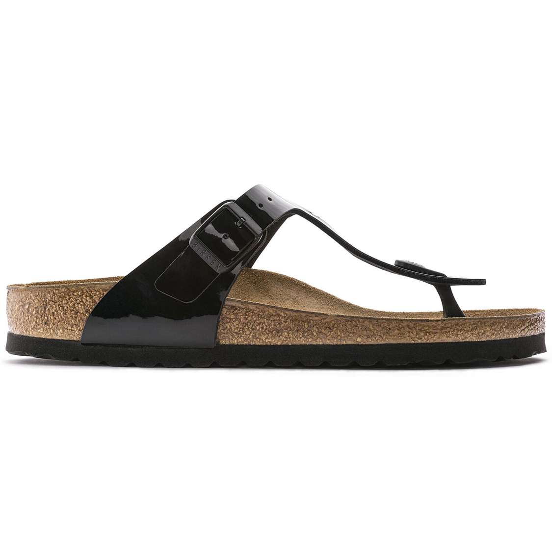 Birkenstock Gizeh Birko-Flor Patent One Strap Sandals Black | Vux9Ef8z8JI