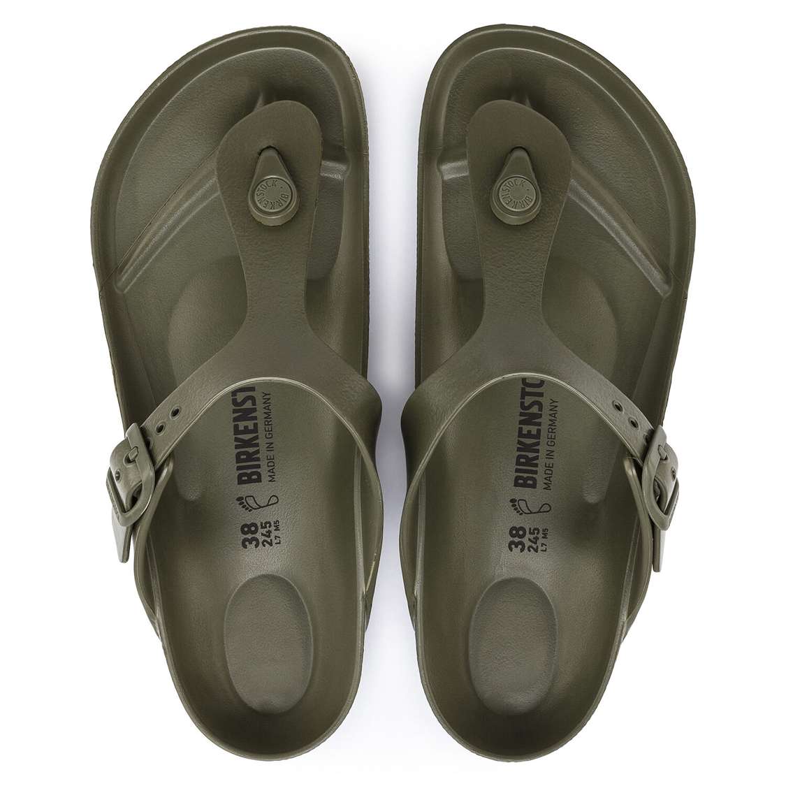 Birkenstock Gizeh Essentials EVA Water Friendly Sandals Khaki | Ks2meyJQoJ1